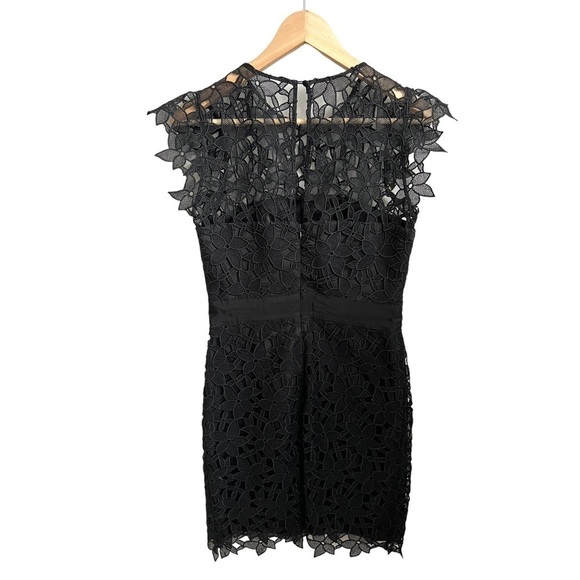 Nwt Milly Leila Floral Lace Illusion Dress Size 4 - Picture 7 of 10